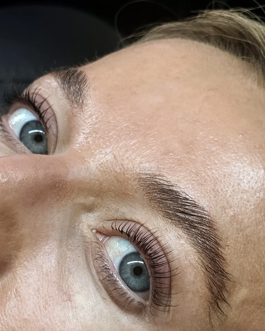 Lash and brow result at AG Beauty London